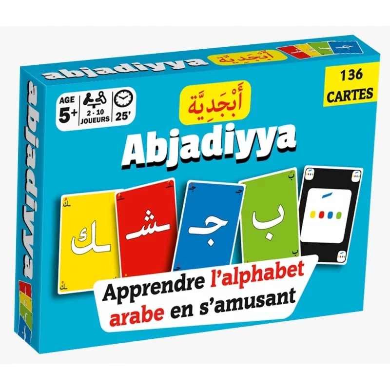 Abjadiyya jeu éducatif d'apprentissage alphabétique en arabe