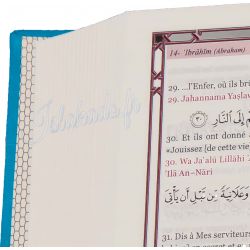 Coran bleu turquoise - arabe-français-phonétique
