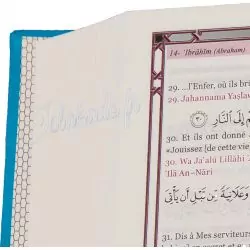 Coran bleu turquoise - arabe-français-phonétique