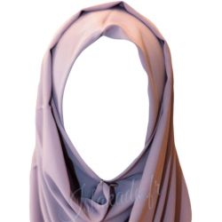 Foulard hijab mauve soie de Médine - SEDEF