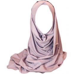 Foulard hijab mauve soie de Médine - SEDEF