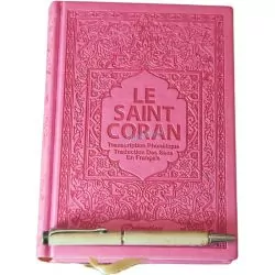 Le Saint Coran - Arabe/ Français/ Phonétique - Rose - Edition de luxe