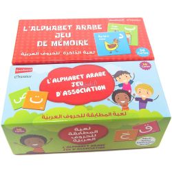 Pack 2 jeux cartes apprendre alphabet arabe
